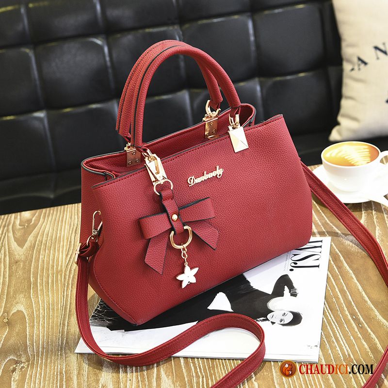 Sac Bandoulière Femme Cuir Noir Femme Printemps Europe Loisir Sac À Main France