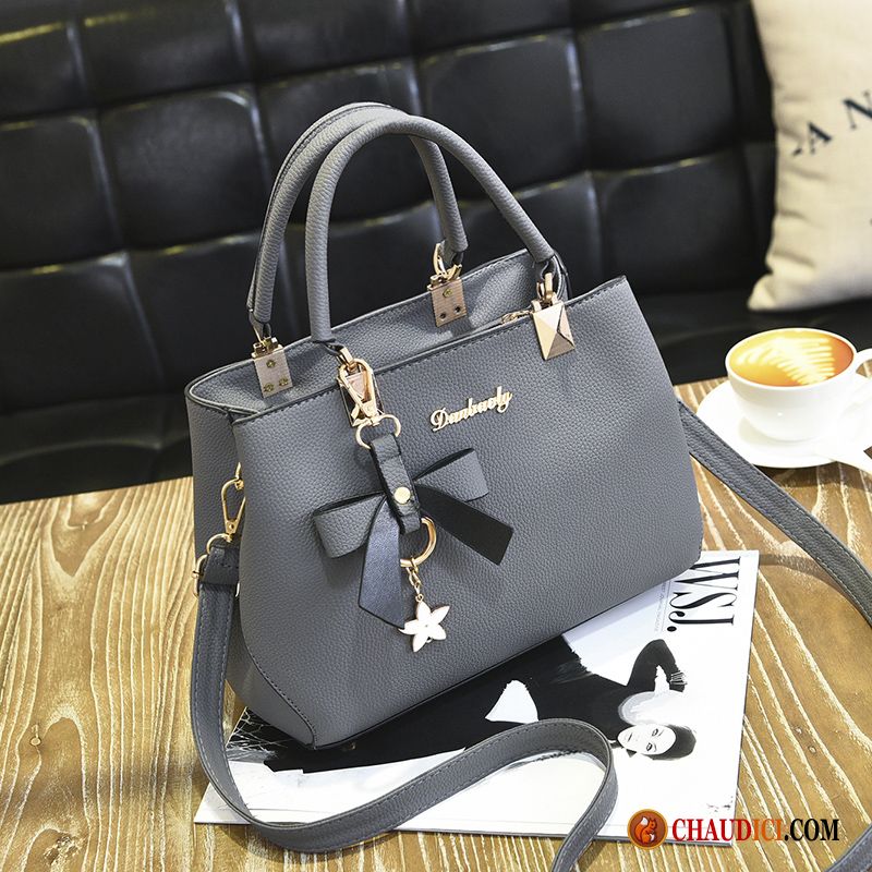 Sac Bandoulière Femme Cuir Noir Femme Printemps Europe Loisir Sac À Main France