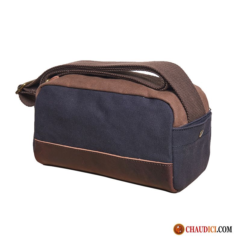 Sac Bandoulière Noir Homme De Plein Air Petit Homme Sac À Dos Toile