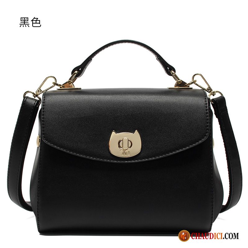 Sac Cuir Femme Noir Sac De Messager Petit Femme Simple Princesse Pas Cher