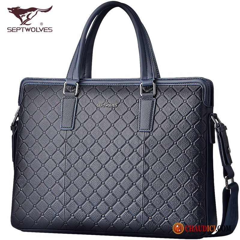 Sac Cuir Homme Soldes Sac De Messager Cuir De Boef Entreprise Cuir Véritable Sac À Dos