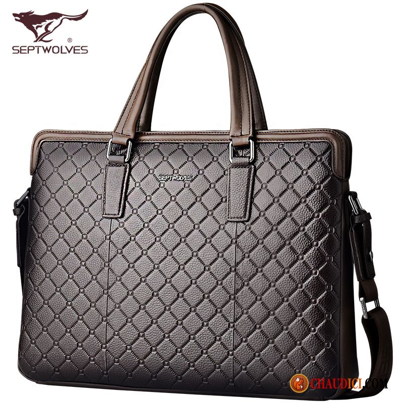 Sac Cuir Homme Soldes Sac De Messager Cuir De Boef Entreprise Cuir Véritable Sac À Dos