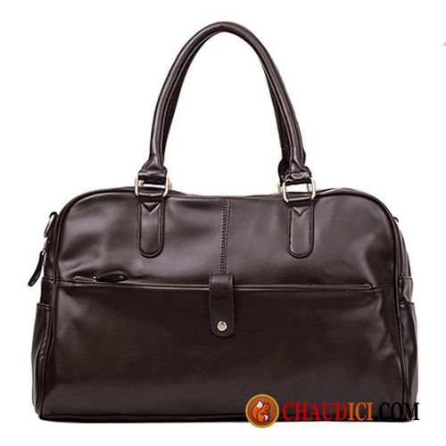 Sac De Voyage Simili Cuir Tomate Tendance Entreprise Noir Homme Sac À Main Pas Cher