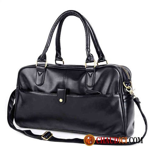 Sac De Voyage Simili Cuir Tomate Tendance Entreprise Noir Homme Sac À Main Pas Cher