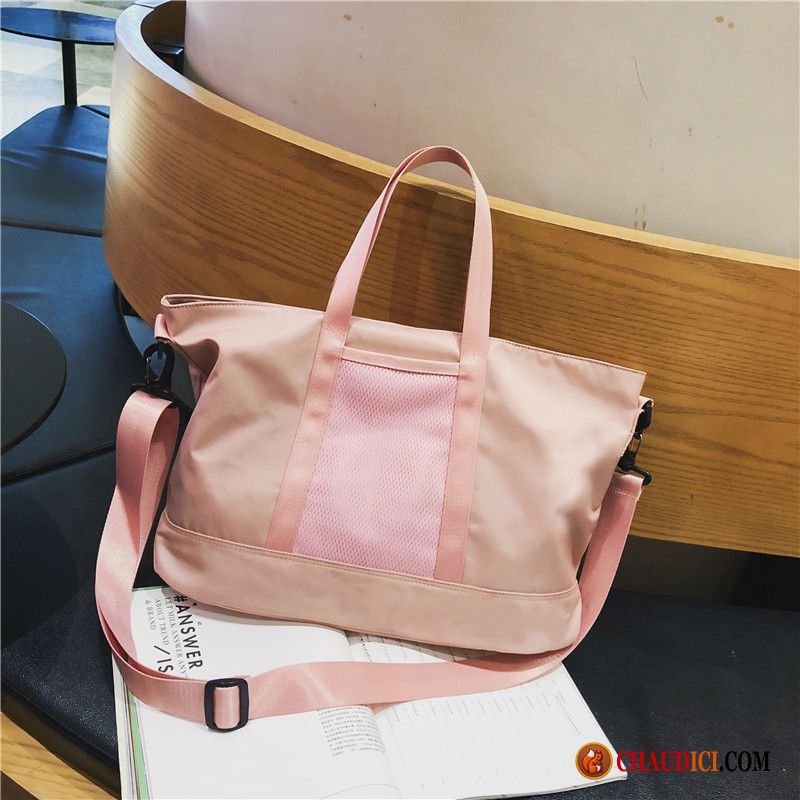 Sac De Voyage Sport Femme Bisque Petit Sac De Sport Entraînement Rose Grande Capacité Pas Cher