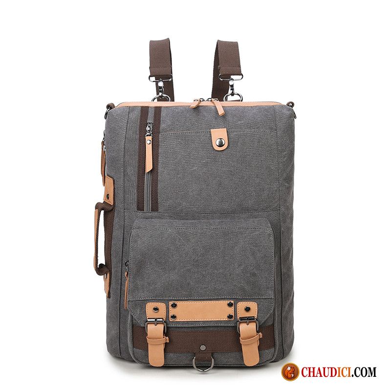 Sac Ecole Mode Homme Gris Voyage Sac À Dos Femme Multifonctions Personnalité En Ligne