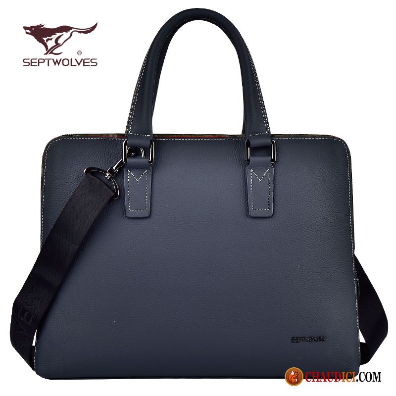 Sac En Cuir De Marque Cuir De Boef Mallette Cuir Véritable Sac À Main Sac De Messager Pas Cher