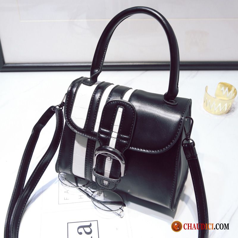 Sac Femme Cuir Noir Sac De Messager Cuir Verni Mode Rétro Le Nouveau Pas Cher