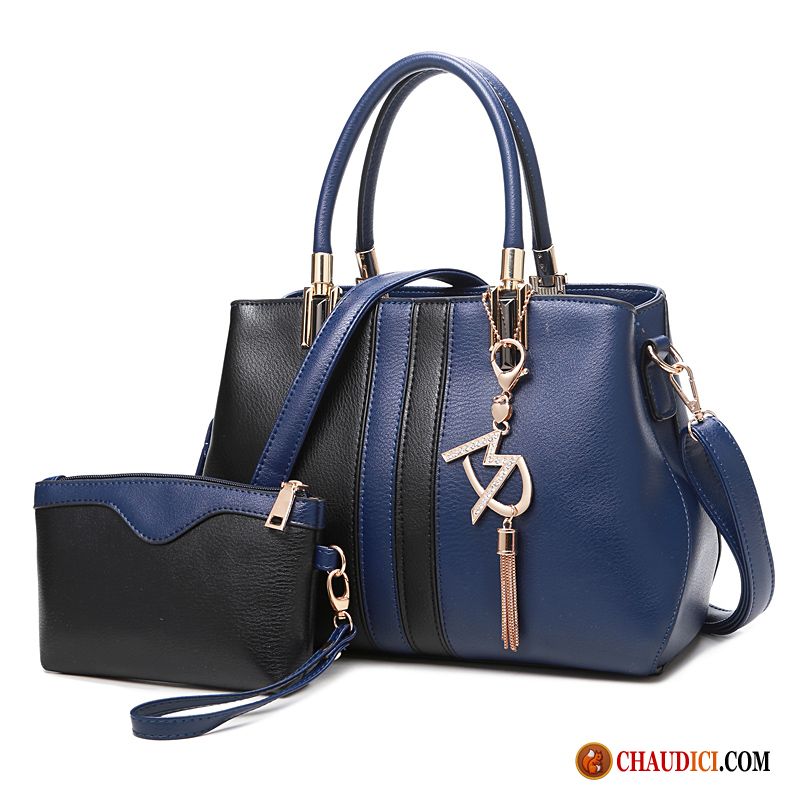 Sac Noir Femme Cuir Couleur Du Coup Europe Femme Sac À Main L'automne