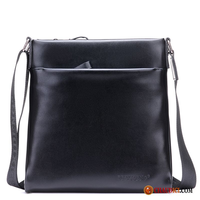 Sac Noir Homme Bandoulière Cuir Section Verticale Sacs À Bandoulière Sac À Dos Entreprise Pas Cher