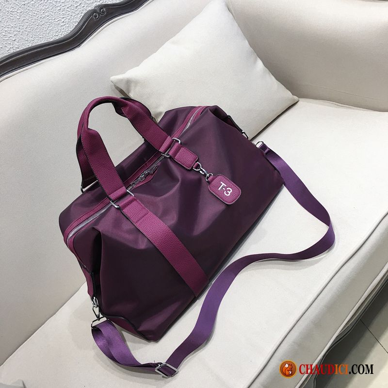 Sac Scolaire Femme Sac À Main Violet Mode Voyage Sauvage Pas Cher