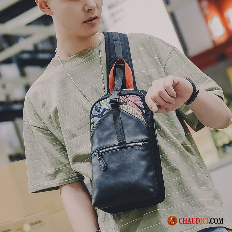 Sac À Bandoulière Bandoulière Cuir Homme Sac Poitrine Le Nouveau Homme Hommes Tendance