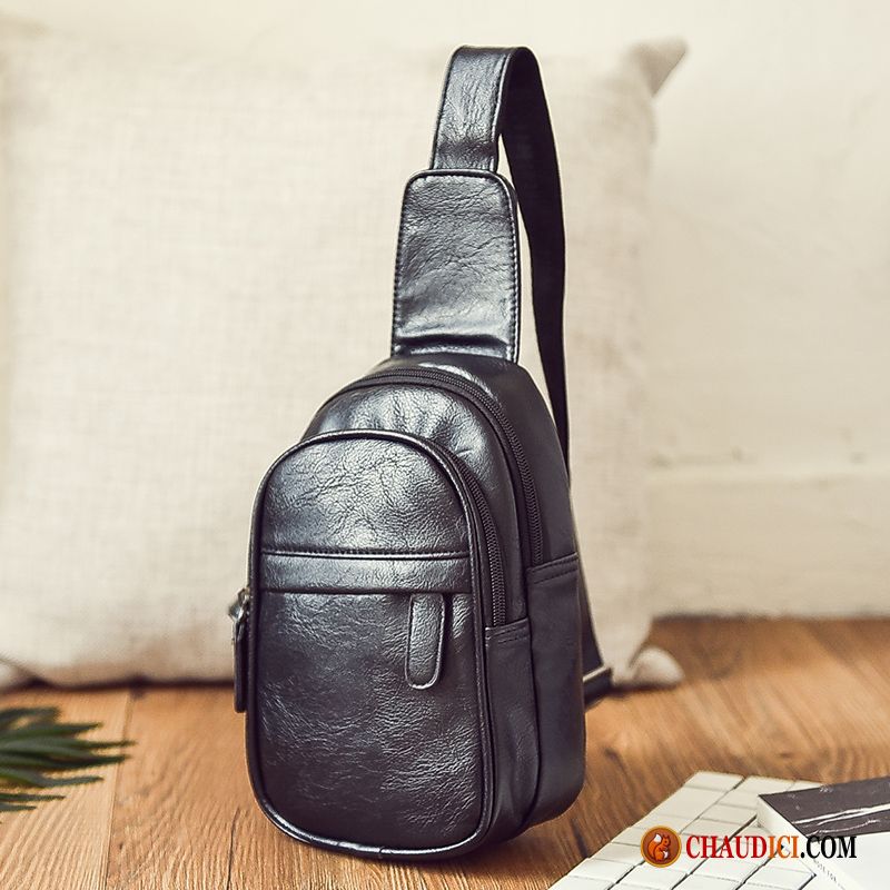 Sac À Bandoulière Bandoulière Cuir Homme Sac Poitrine Le Nouveau Homme Hommes Tendance