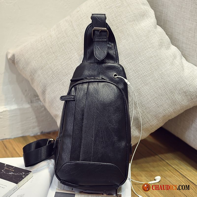 Sac À Bandoulière Bandoulière Cuir Homme Sac Poitrine Le Nouveau Homme Hommes Tendance