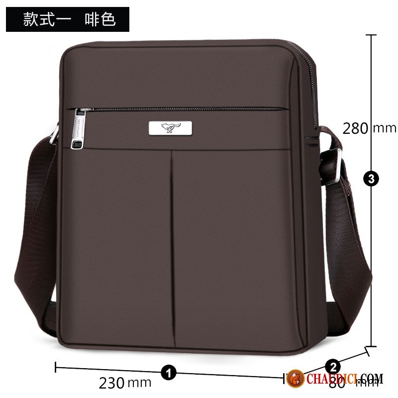 Sac À Bandoulière Besace Hommes Tissu Oxford Loisir Sac De Messager Sac À Dos