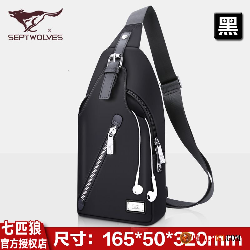 Sac À Bandoulière Homme En Cuir Sac À Dos Sac Poitrine Loisir Hommes Tendance Pas Cher