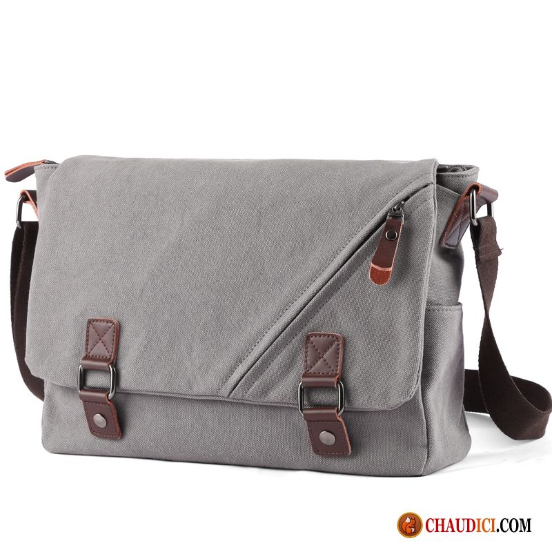 Sac À Bandoulière Homme Gris Sacs À Bandoulière Étudiant De Plein Air Sac À Dos Loisir Pas Cher