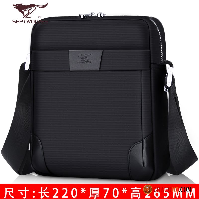 Sac À Bandoulière Homme Noir Sac De Messager Loisir Sacs À Bandoulière Toile Entreprise Pas Cher