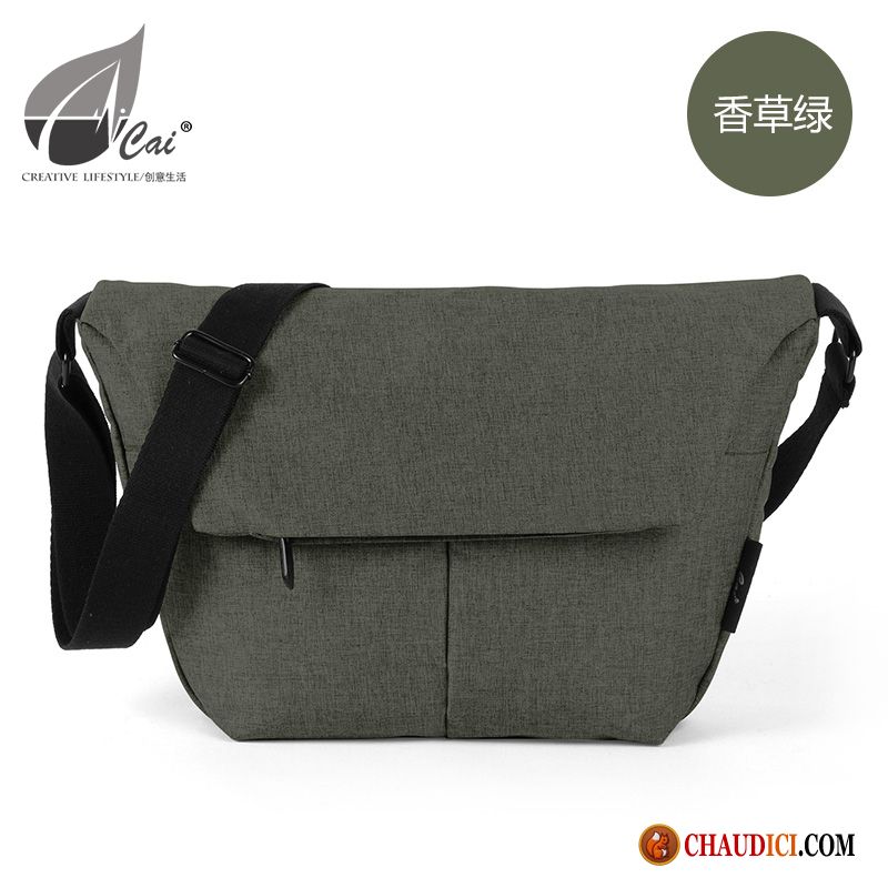 Sac À Bandoulière Noir Pour Les Cours Kaki Europe Sac Poitrine Loisir Hommes Petit Pas Cher