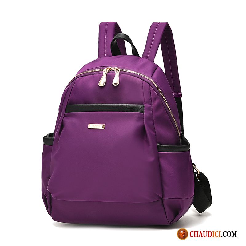 Sac À Dos Bandoulière Femme Mauve Femme Loisir Printemps Sac À Dos Tissu Oxford