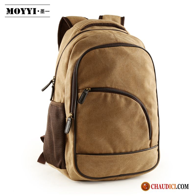 Sac À Dos Mode Homme Palegoldenrod Toile Voyage Loisir Sac À Dos Tendance Pas Cher