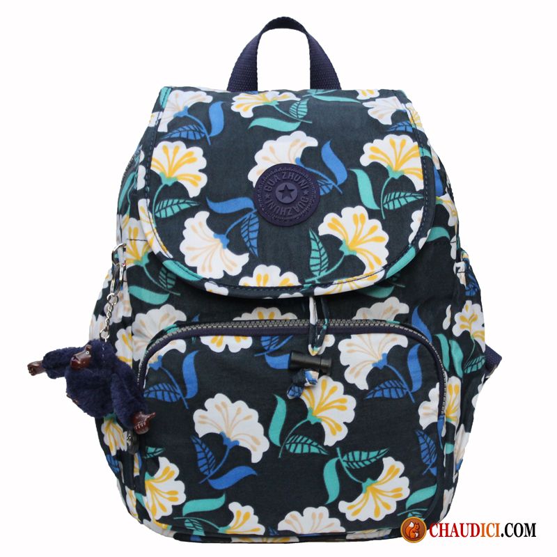 Sac À Dos Élégant Marine Mini Cartable Voyage Nylon Femme Pas Cher