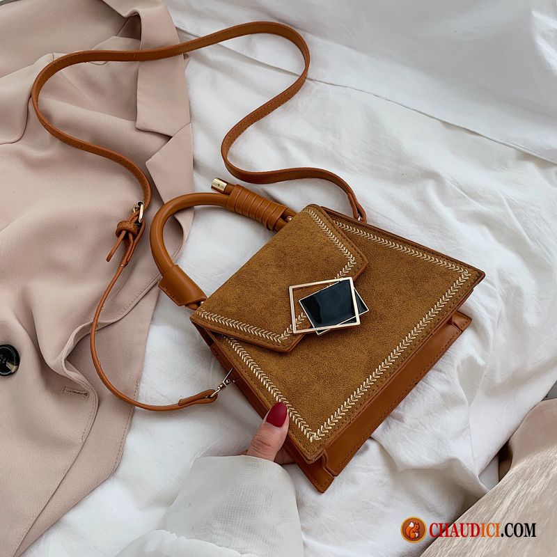 Sac À Main Cuir Blanc Mode Petit Sauvage Femme Loisir Pas Cher