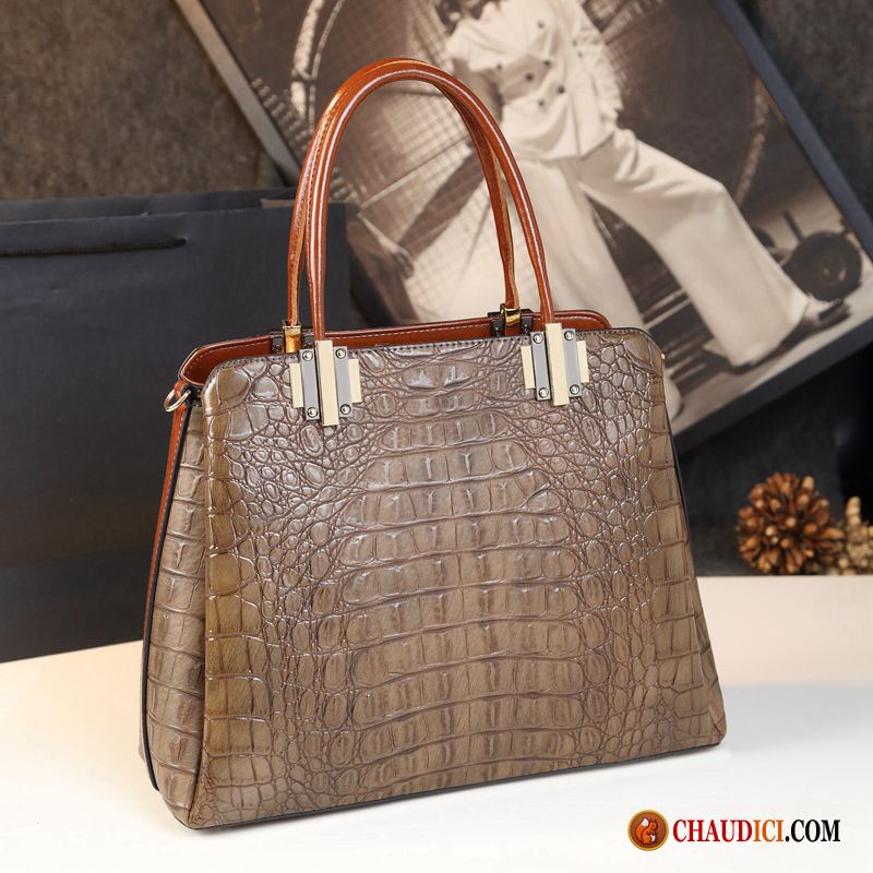 Sac À Main Femme Tomate Crocodile Modèle Mode Sauvage Âge Moyen Femme