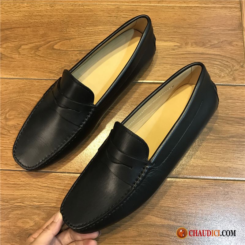 Sandales Homme Cuir Respirant Europe Été Slip-on Grande Marque En Ligne