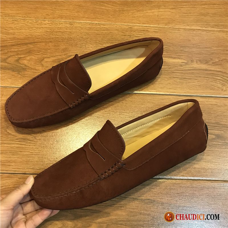 Sandales Homme Cuir Respirant Europe Été Slip-on Grande Marque En Ligne