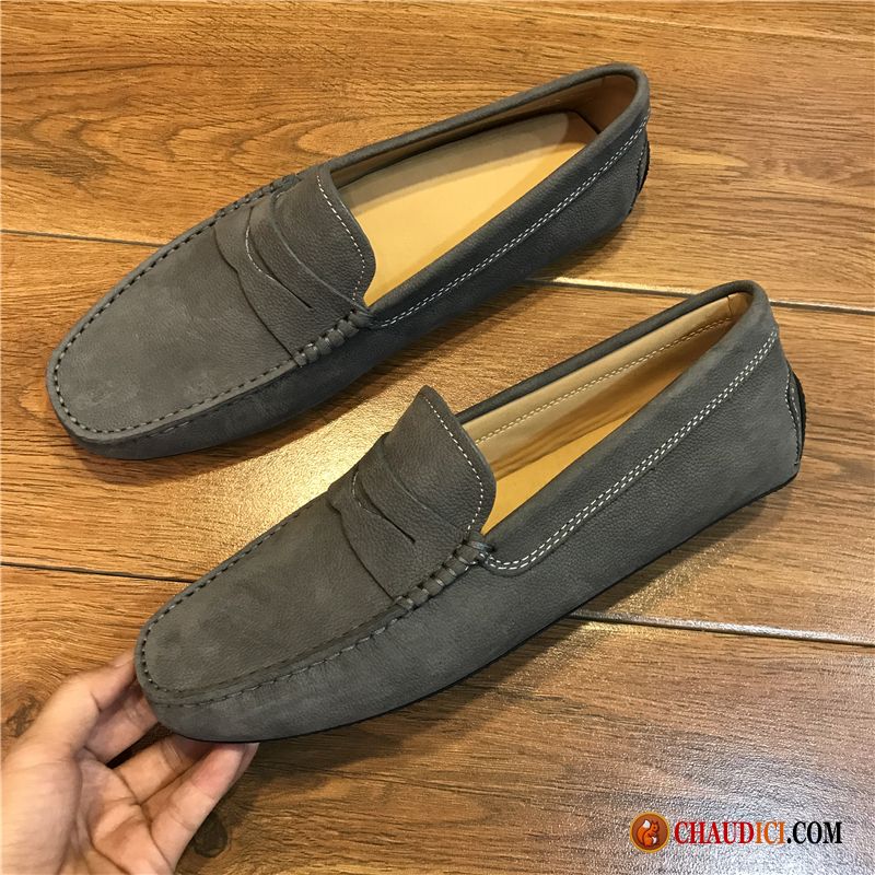 Sandales Homme Cuir Respirant Europe Été Slip-on Grande Marque En Ligne