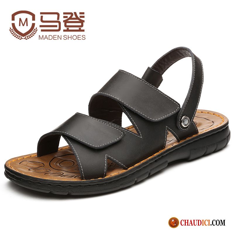 Sandales Homme Fashion Plage Décontractée Homme En Cuir Été Soldes