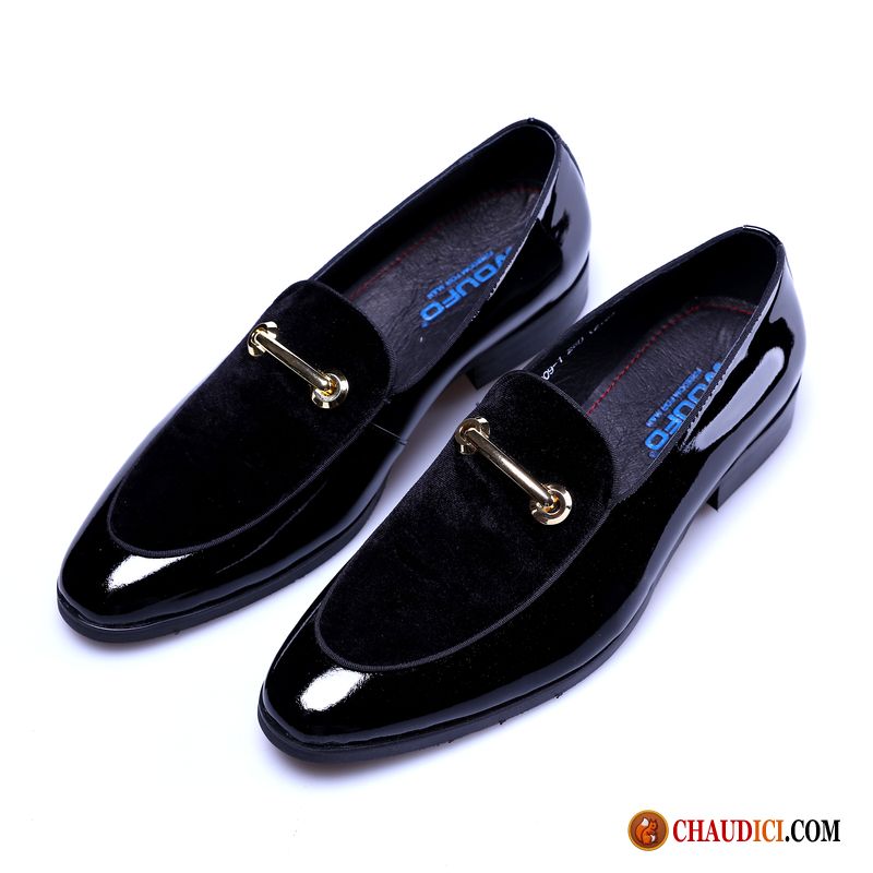 Sandales Hommes Noires Argent Bleu Pointe Pointue De Boîtier Tendance Derbies Soldes