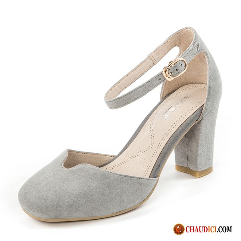 Sandales Pas Cher Femme Beige Escarpins Cuir Véritable Tête Carrée Sandales Femme