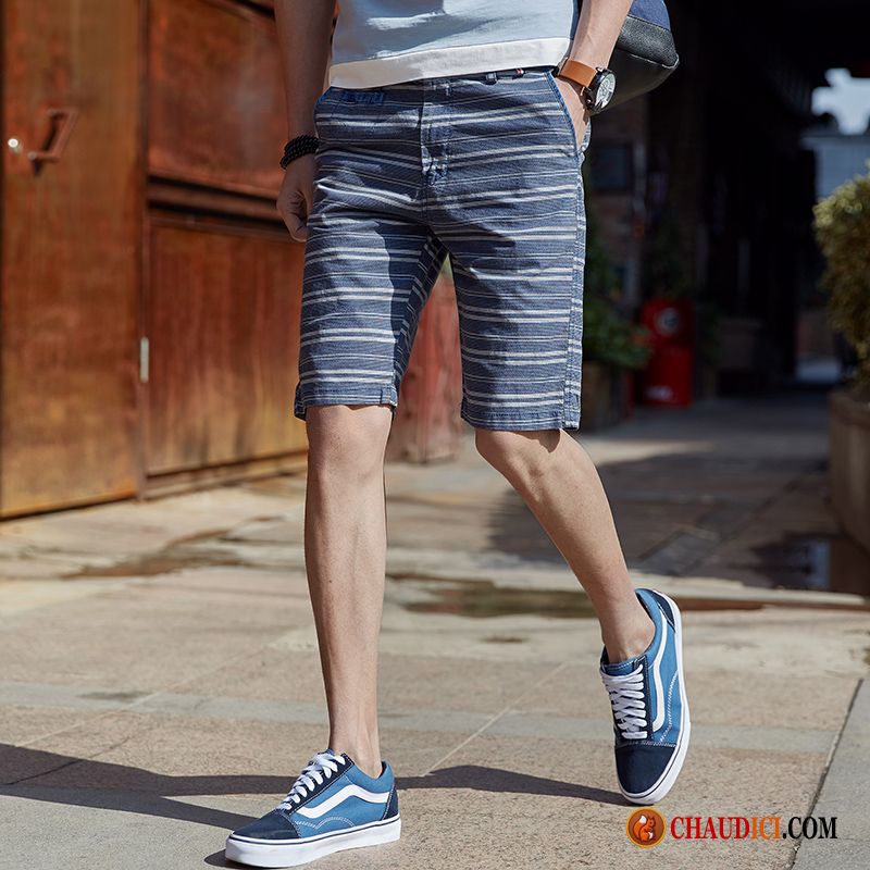 Shorts A Pince Homme Pas Cher Blé Légère Jeunesse Plage Mode Homme