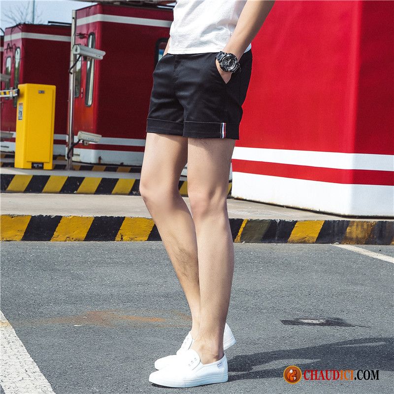 Shorts Blanc En Lin Homme Rosybrown Shorti Homme Plage Slim Pantalons