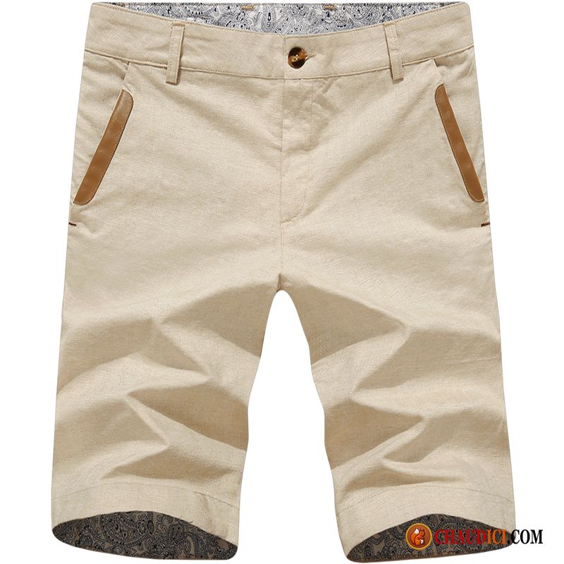 Shorts De Velours Homme Saumon Shorti Slim Plage Été Homme