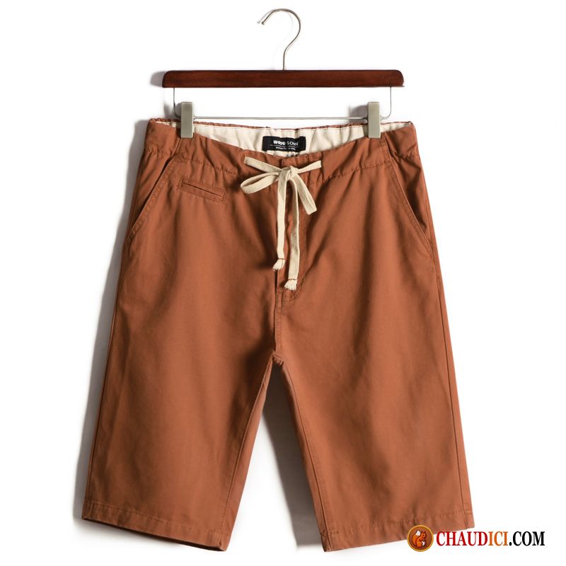 Shorts En Toile Beige Homme Plage Homme Été Pure Shorti