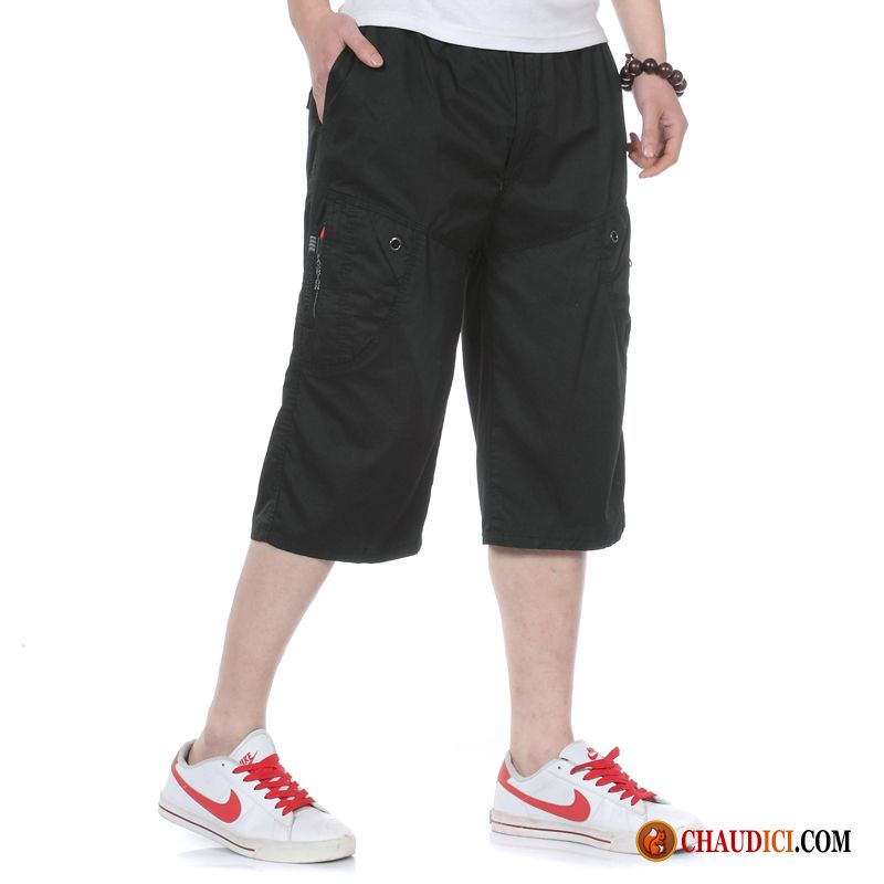 Shorts Homme Large Pierre Shorti Baggy Âge Moyen Décontractée Plage Soldes