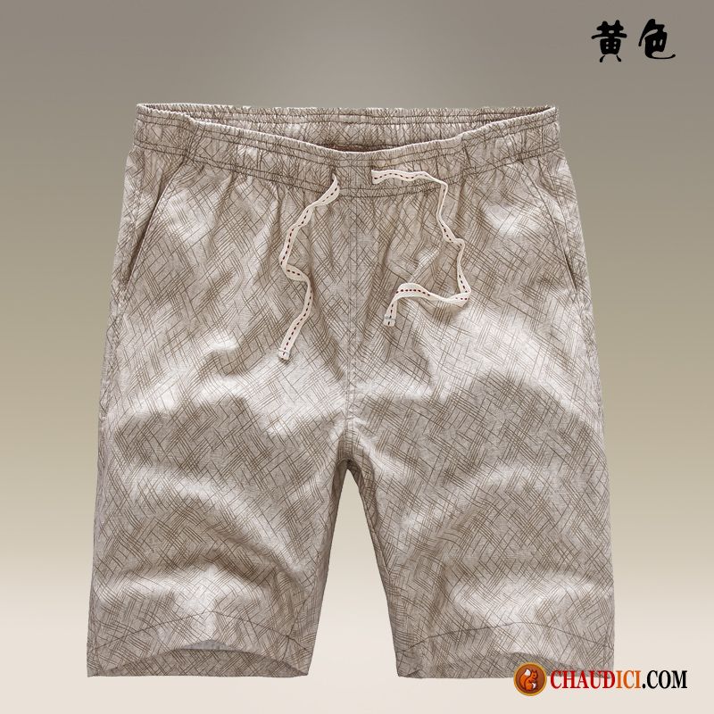 Shorts Homme Taille Elastique Pas Cher Plage Cinquième Pantalon Tendance Grande Taille Été France