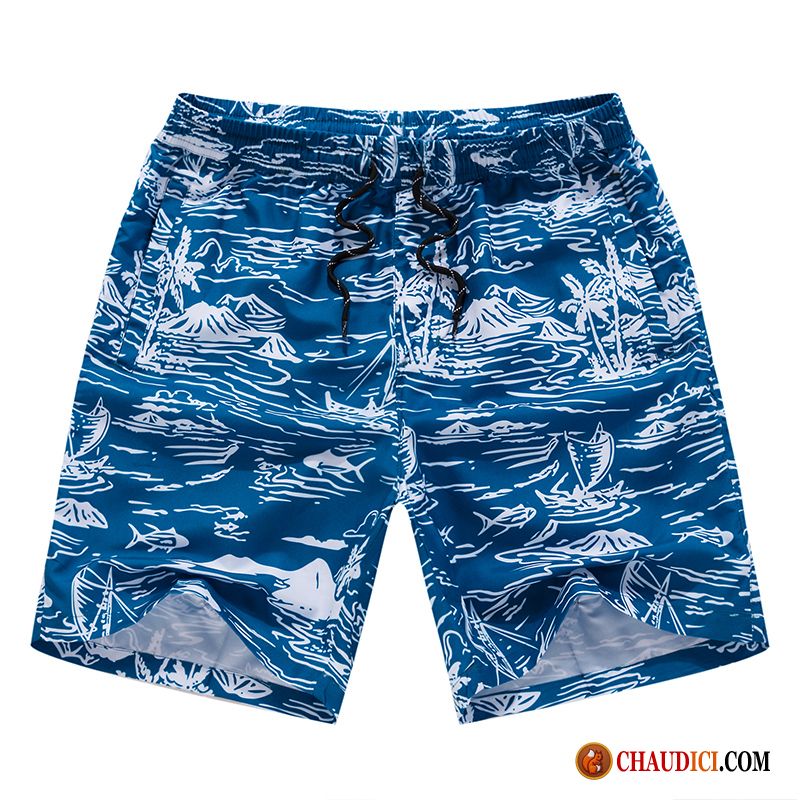 Shorts Lin Homme Pas Cher Plage Sport Décontractée Baggy Fantaisie