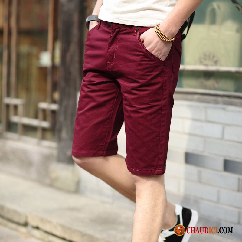 Shorts Marron Homme Pantalons Multi-poche Shorti Plage Tendance Pas Cher