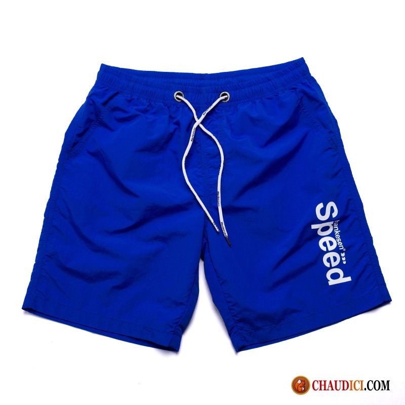 Shorts Mode Blanc Séchage Rapide Plage Sport Décontractée Pantalon Pas Cher