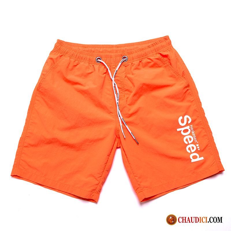 Shorts Mode Blanc Séchage Rapide Plage Sport Décontractée Pantalon Pas Cher