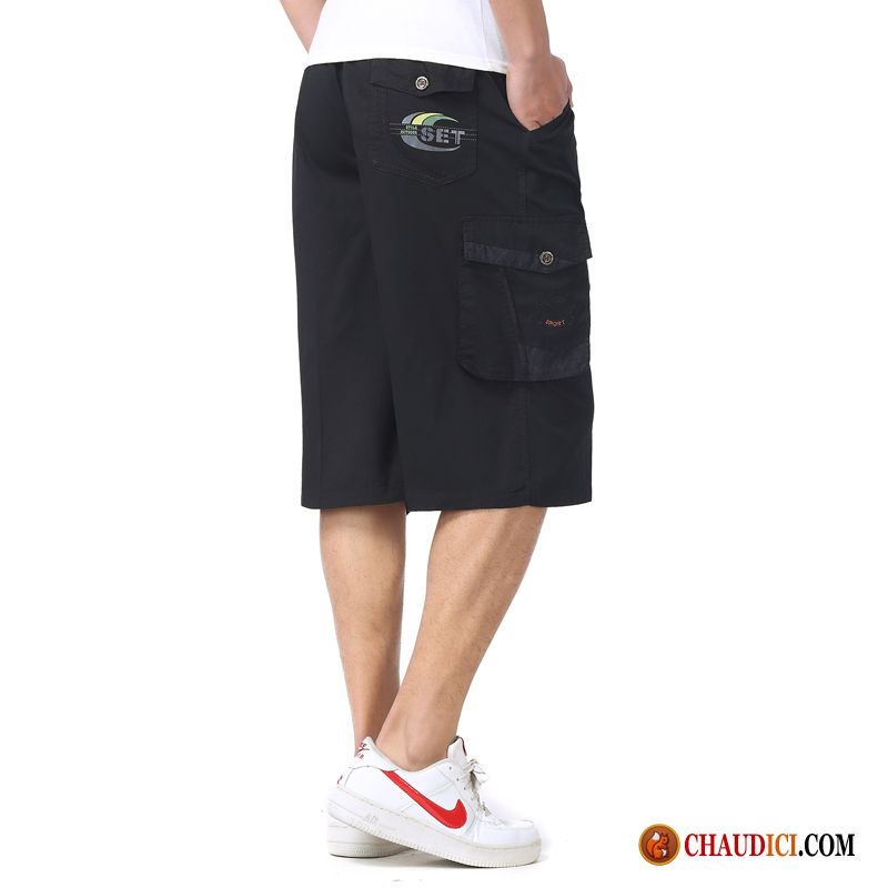 Shorts Molleton Homme Âge Moyen Baggy Septième Pantalon Homme Shorti Soldes