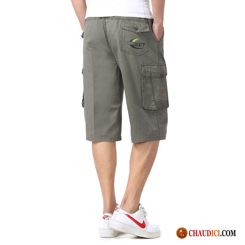 Shorts Molleton Homme Âge Moyen Baggy Septième Pantalon Homme Shorti Soldes