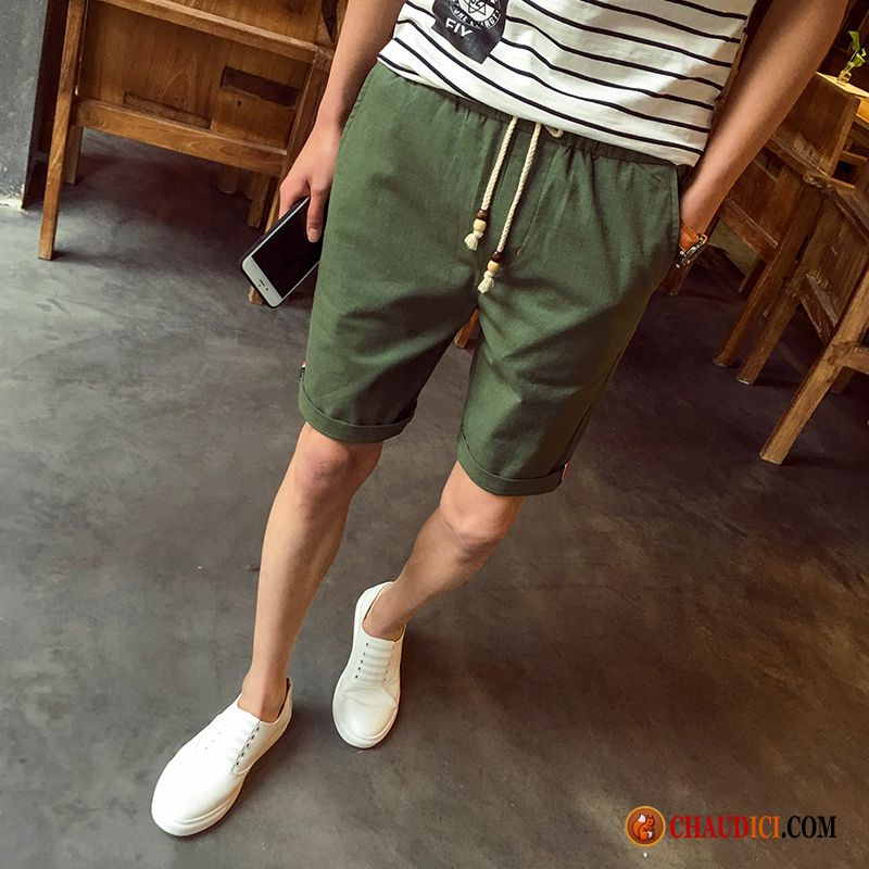 Shorts Noir Homme Chic Blé Homme Pantalons Slim Shorti Légère