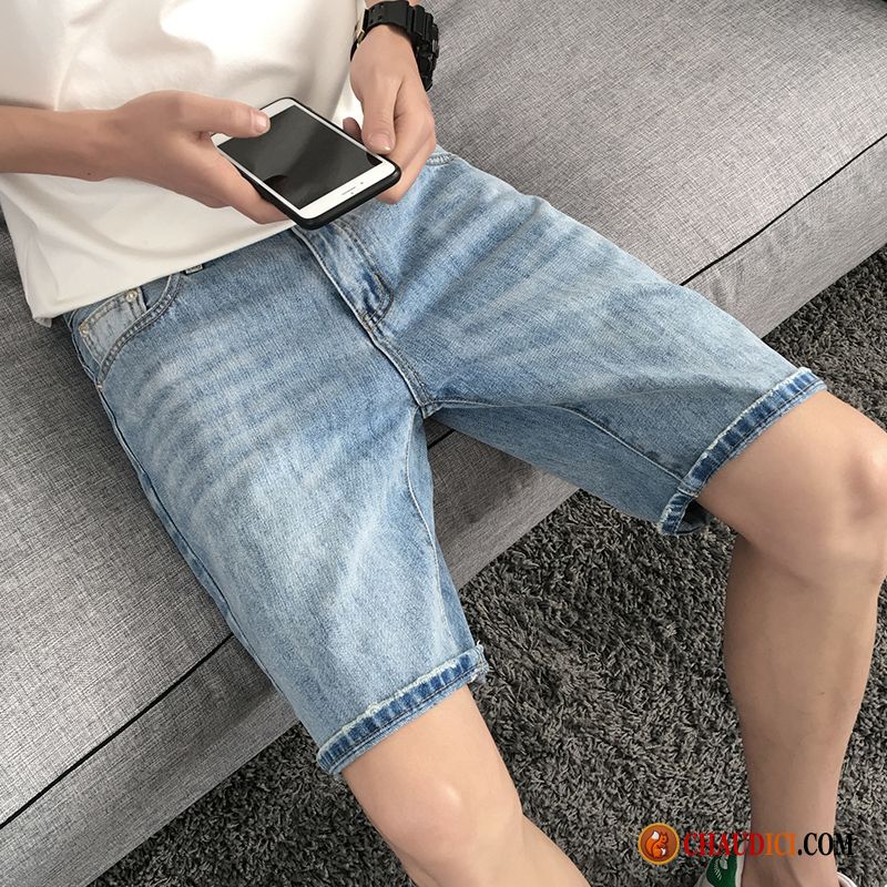 Shorts Skai Homme Rose Homme Cinquième Pantalon Marque De Tendance Bleu Légère