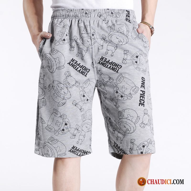 Shorts Toile Homme Lavande Les Adolescents Gros Été Grand Tendance