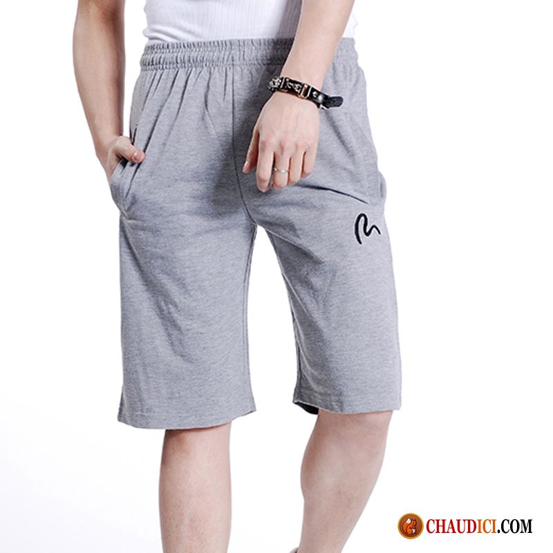 Shorts Toile Homme Lavande Les Adolescents Gros Été Grand Tendance